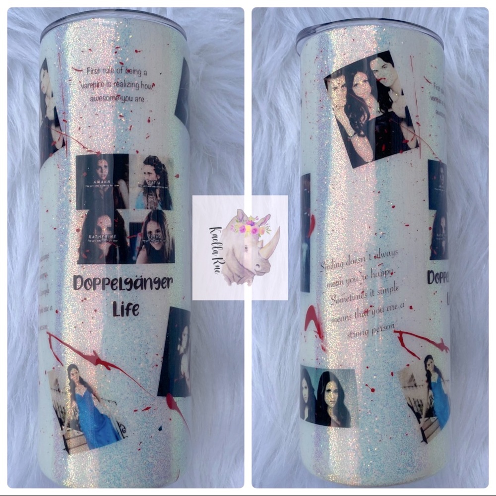TVD Elena Gilbert Mashup 20oz Glitter Tumbler